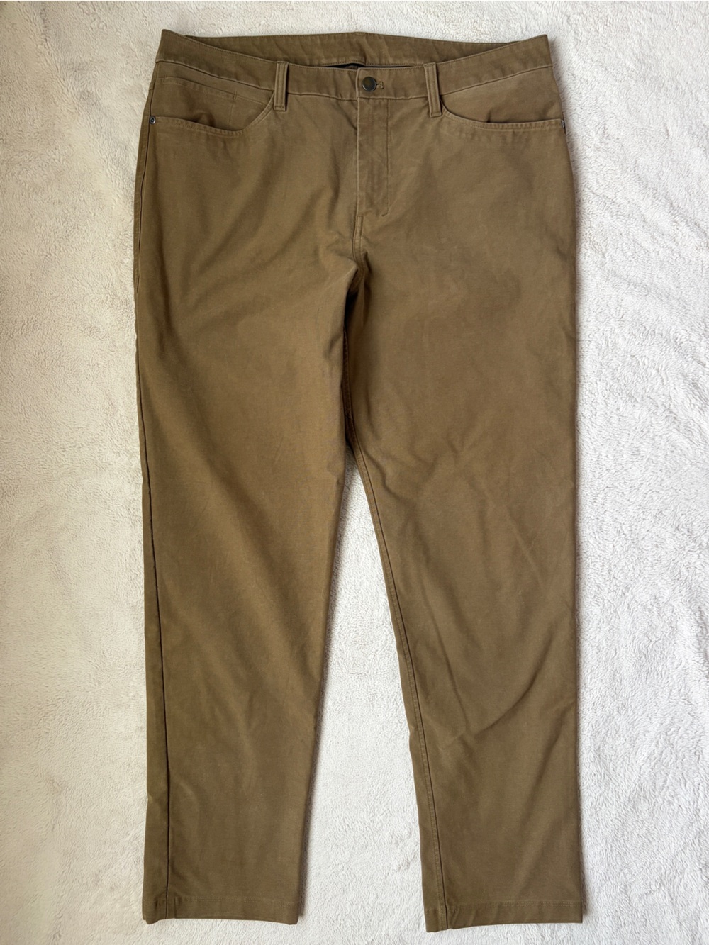 Lululemon ABC Classic-Fit 5 Pocket Pant Utilitech Brown Men Size 36